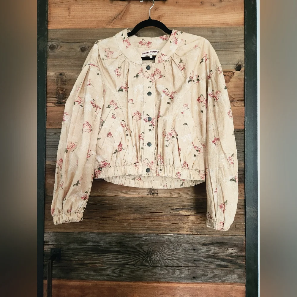 NWT Free People Rory Floral Bomber Jacket Size XS $148 Retail - Picture 5 of 7
